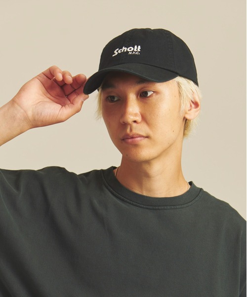 Schott N.Y.C（ショット） キャップ 帽子 メンズ Schott-Logo Cotton