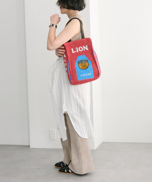 【新品】LION COFFEEとear コラボ トートバッグ LION COFFEE(ライオンコーヒー)コラボバスケットトートバッグ
