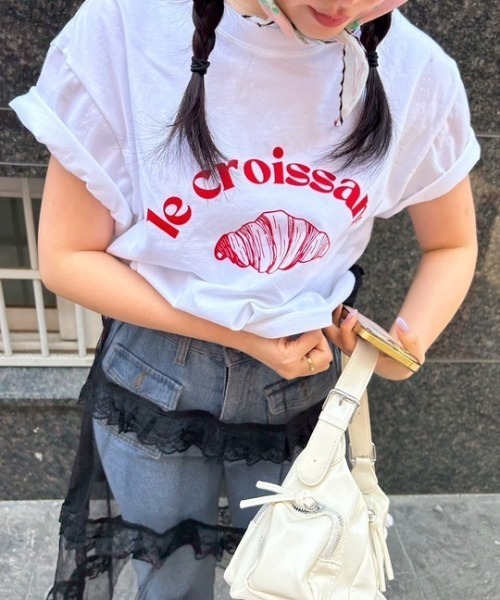ipugo tシャツ ipugo/イプゴ クロワッサンロゴトップス