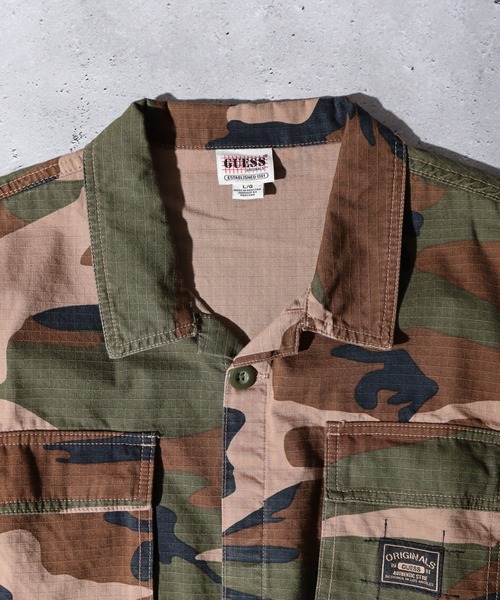 GUESS（ゲス） シャツ GUESS GO RIPSTOP OVERSHIRT オーバーサイズ