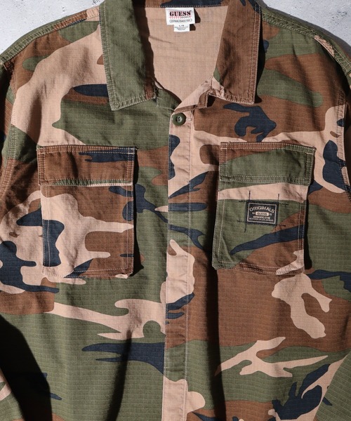 GUESS（ゲス） シャツ GUESS GO RIPSTOP OVERSHIRT オーバーサイズ