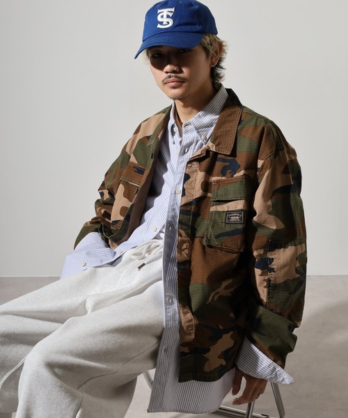 GUESS（ゲス） シャツ GUESS GO RIPSTOP OVERSHIRT オーバーサイズ