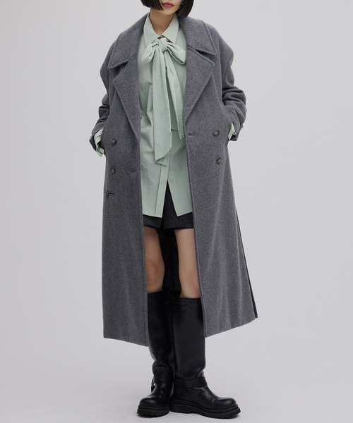 Ameri（アメリ） コート チェスターコート WIDE SHOULDER WOOL CHESTER