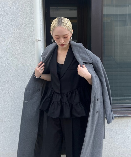 Ameri（アメリ） コート チェスターコート WIDE SHOULDER WOOL CHESTER