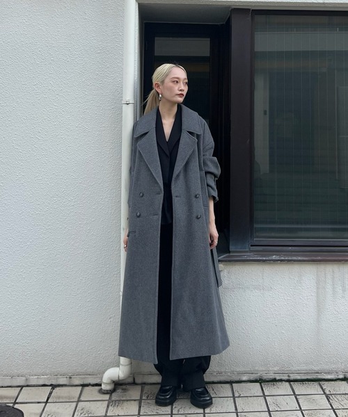 Ameri（アメリ） コート チェスターコート WIDE SHOULDER WOOL CHESTER