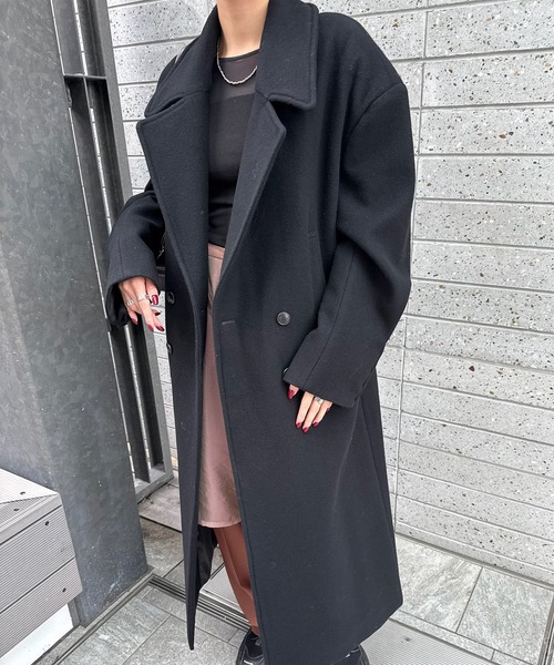 Ameri（アメリ） コート チェスターコート WIDE SHOULDER WOOL CHESTER