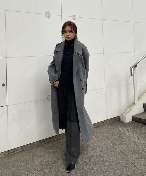 Ameri（アメリ） コート チェスターコート WIDE SHOULDER WOOL CHESTER
