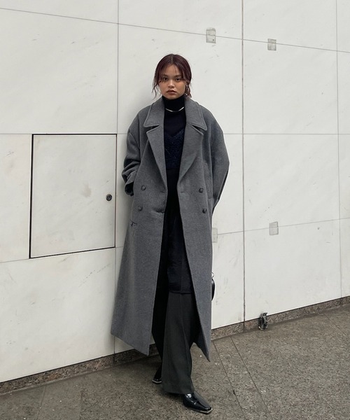 Ameri（アメリ） コート チェスターコート WIDE SHOULDER WOOL CHESTER