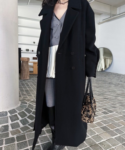 Ameri（アメリ） コート チェスターコート WIDE SHOULDER WOOL CHESTER
