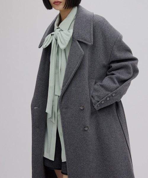 Ameri（アメリ） コート チェスターコート WIDE SHOULDER WOOL CHESTER