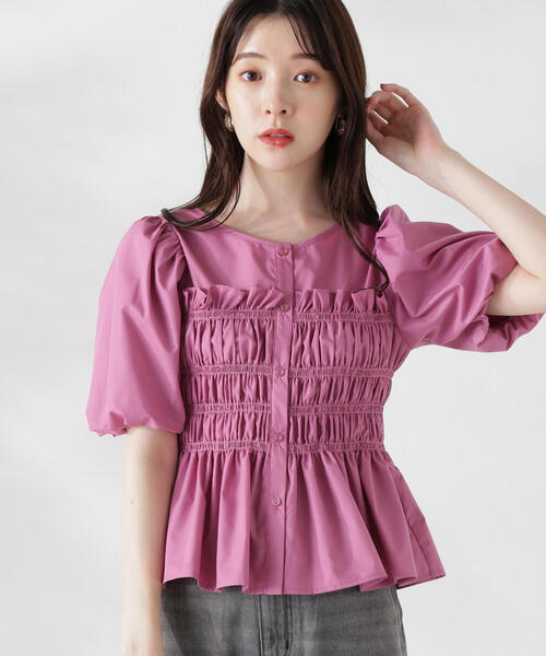 「PROPORTION BODY DRESSING」 半袖ブラウス FREE ピンク レディース