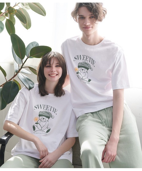 PEACH JOHN パジャマ ルームウェア くまTシャツパジャマセット