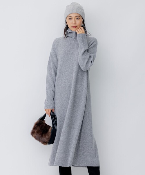 23区 ニットワンピース グレー 38 23区（ニジュウサンク） ニットワンピース 38 グレー レディース