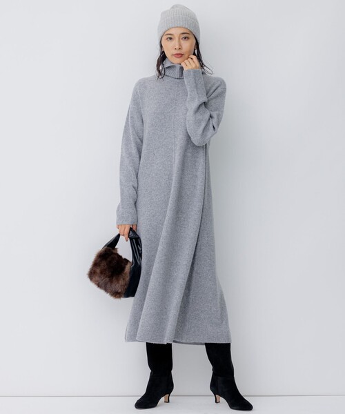 23区（ニジュウサンク） ニットワンピース 38 グレー レディース