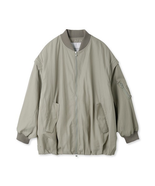 emmi エミ ジャケット ジップアップ ボリューム ブルゾン MA1 emmi エミ ジャケット ジップアップ ボリューム ブルゾン MA1