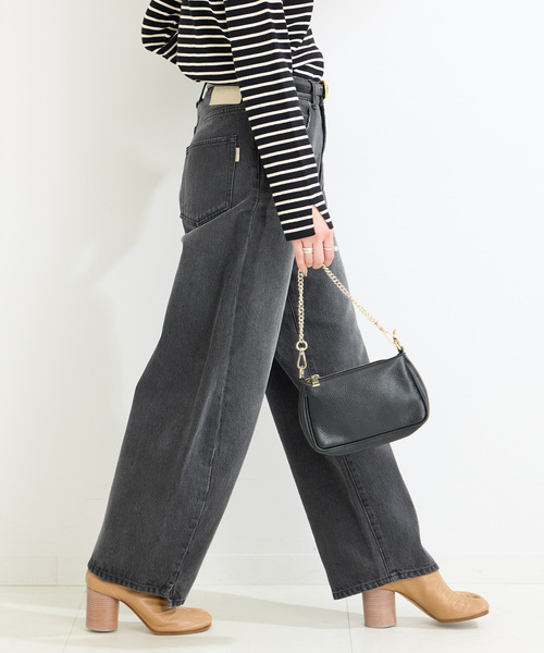 [B.C STOCK] Denim брюки 38 черный женский 