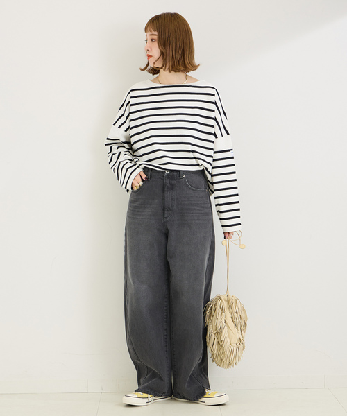 [B.C STOCK] Denim брюки 38 черный женский 