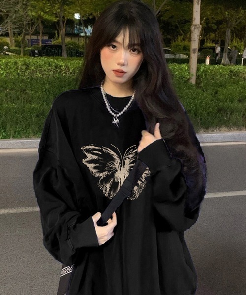 「MGV」 長(zhǎng)袖カットソー LARGE レッド レディース