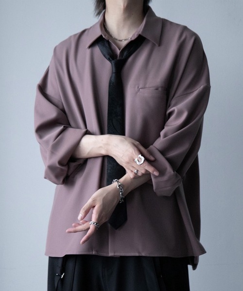 suzuki takayuki（スズキタカユキ） シャツ standing-collar pullover