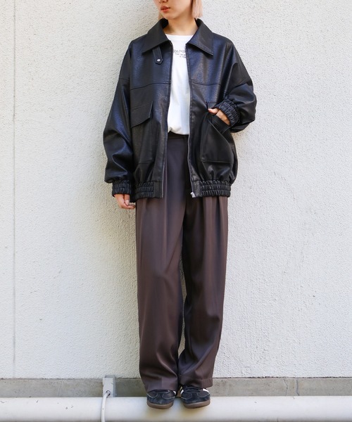 SpRay（スプレイ） ブルゾン アウター ヴィンテージレザーブルゾン