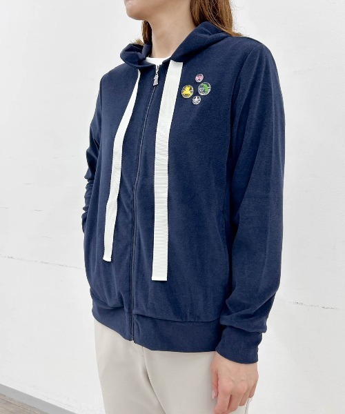 Picone CLUB 総柄 ジップアップパーカー Picone CLUB（ピッコーネクラブ） パーカー 「オンラインストア・店舗