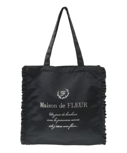 Maison de FLEUR（メゾンドフルール） トートバッグ サテンフリル