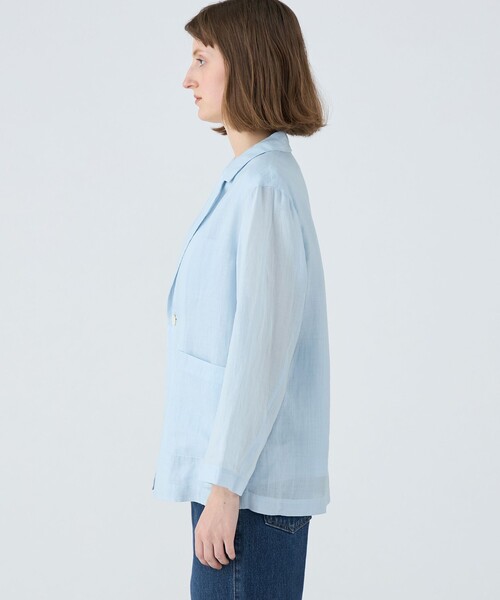 MACPHEE」 テーラードジャケット 36 ライトブルー レディース