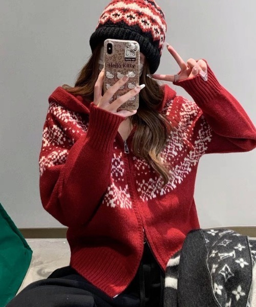 LADY LIKE（レディライク） ニット セーター ノルディック柄ダブル