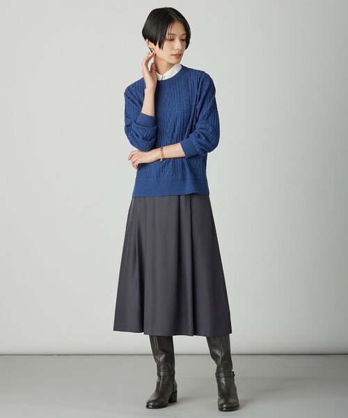 代理出品❗️ プレスカブ　FI❗️ J.PRESS（J.プレス） スカート CUPRAツイル タック スカート