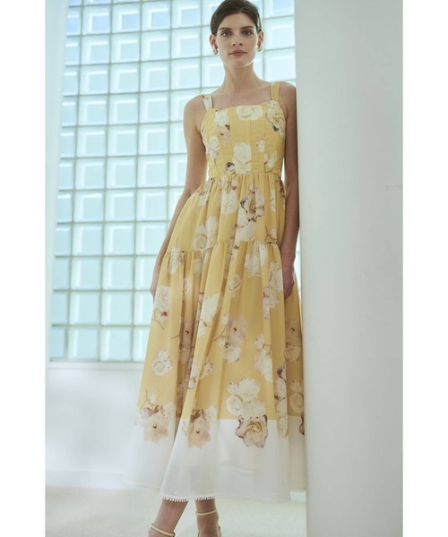 ワンピース Angelique Floral Dress パネルプリントドレスの画像