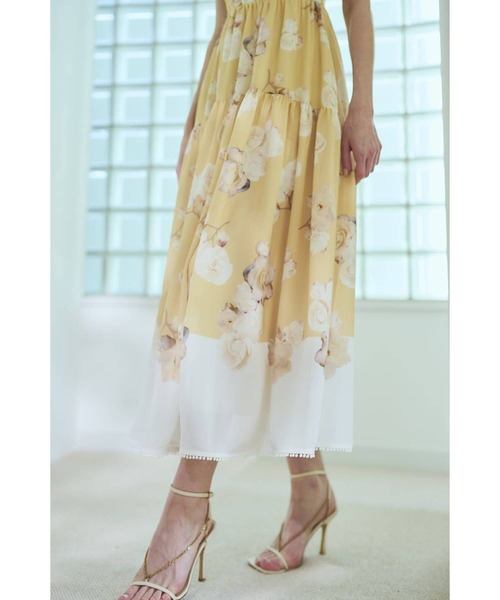 ワンピース Angelique Floral Dress パネルプリントドレスの画像