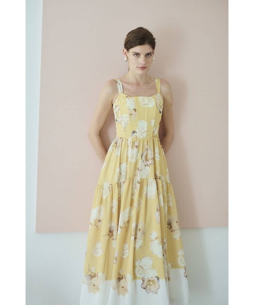 ワンピース Angelique Floral Dress パネルプリントドレスの画像
