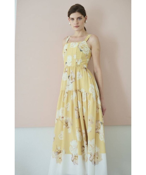 ワンピース Angelique Floral Dress パネルプリントドレスの画像
