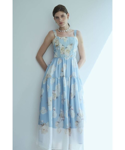 ワンピース Angelique Floral Dress パネルプリントドレスの画像