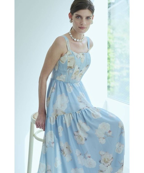 ワンピース Angelique Floral Dress パネルプリントドレスの画像