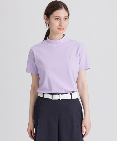 ゴルフ 「GOLF」半袖モックネックＴシャツ レディース