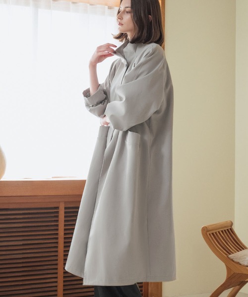 LOWO コート チェスターコート 2WAY スタンドカラー トレンチコート
