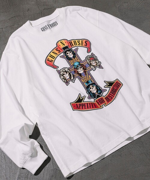tシャツ 「EXCLUSIVE」GUNS N ROSES ガンズ アンド ローゼス フロントプリント ロングスリーブ Tシャツ メンズ レディース | FREAK'S STORE | 01