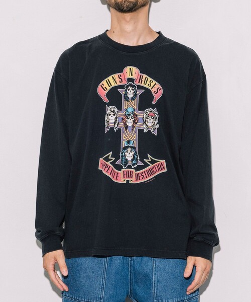 tシャツ 「EXCLUSIVE」GUNS N ROSES ガンズ アンド ローゼス フロントプリント ロングスリーブ Tシャツ メンズ レディース | FREAK'S STORE | 03