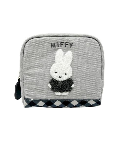 ポーチ miffy/ミッフィー　ダイアゴナルチェックシリーズ　ボックスポーチ レディース | Miffy | 01