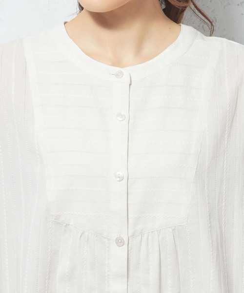 「Petit Honfleur」 7分袖ブラウス 11号 グリーン レディース_画像5