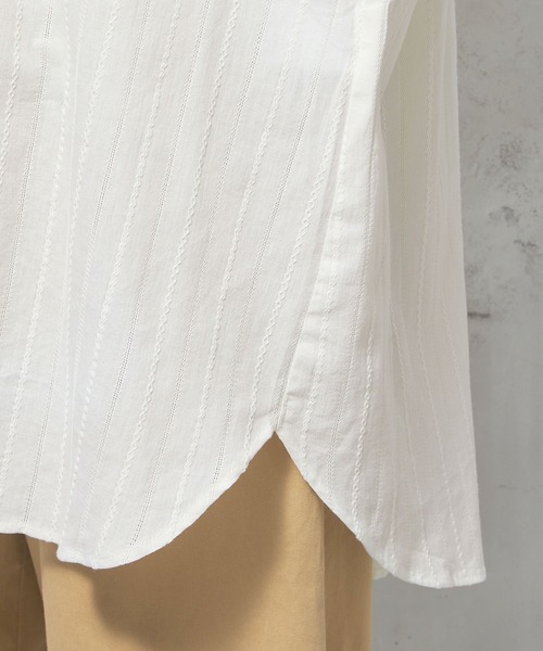 「Petit Honfleur」 7分袖ブラウス 11号 グリーン レディース_画像7