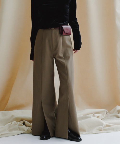 anuans（アニュアンス） スラックス パンツ センタースリット