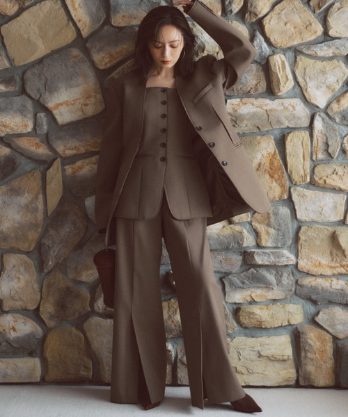 anuans（アニュアンス） スラックス パンツ センタースリット