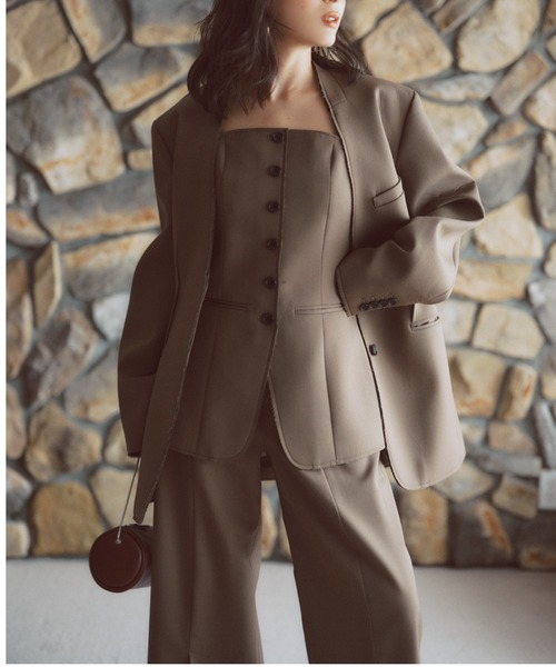 anuans（アニュアンス） スラックス パンツ センタースリット