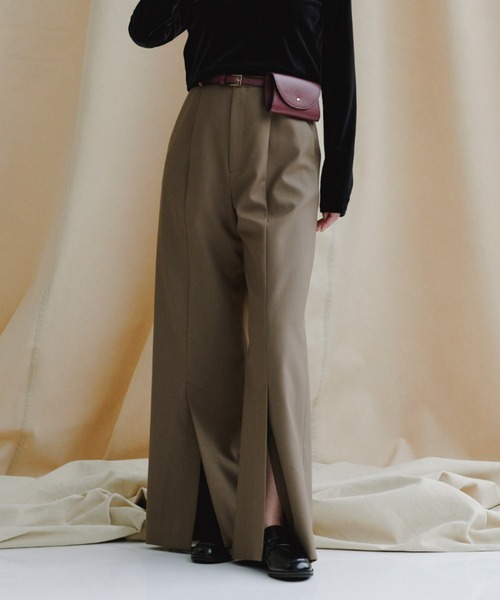 anuans（アニュアンス） スラックス パンツ センタースリット