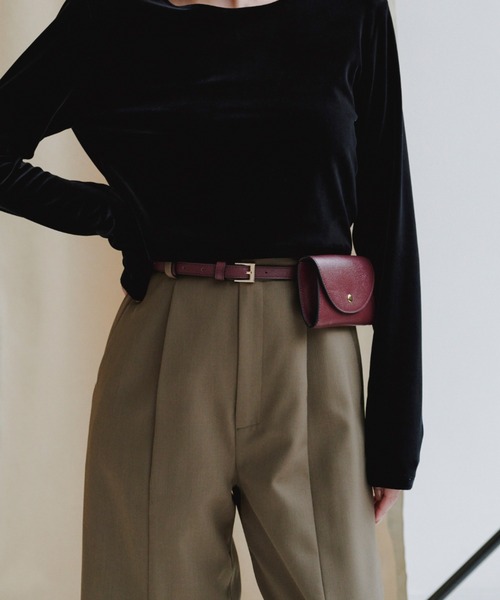 anuans（アニュアンス） スラックス パンツ センタースリット