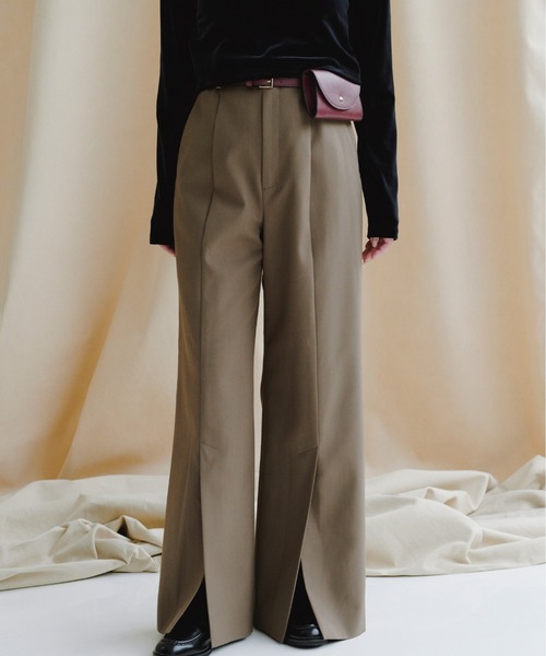 anuans（アニュアンス） スラックス パンツ センタースリット