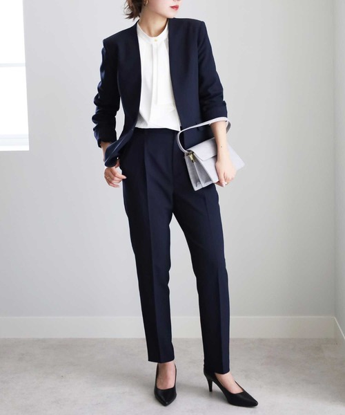 GeeRA（ジーラ） 「sucre」パンツスーツ 9号 ネイビー レディース