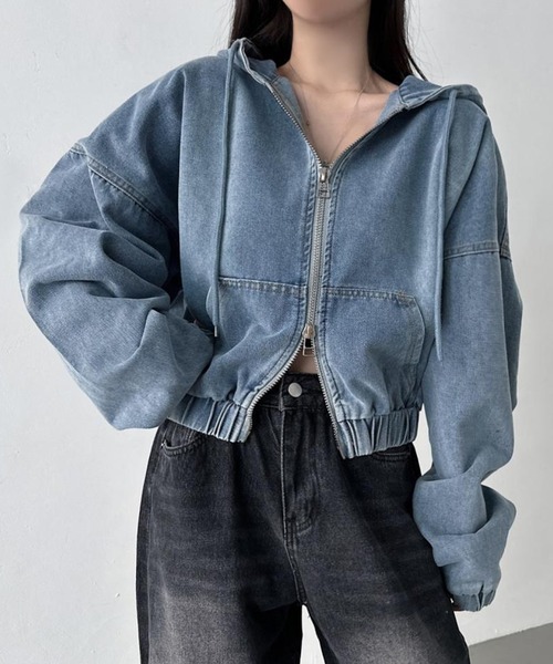 パーカー ダブルジップデニムパーカー レディース : ZOZOTOWN Yahoo!店